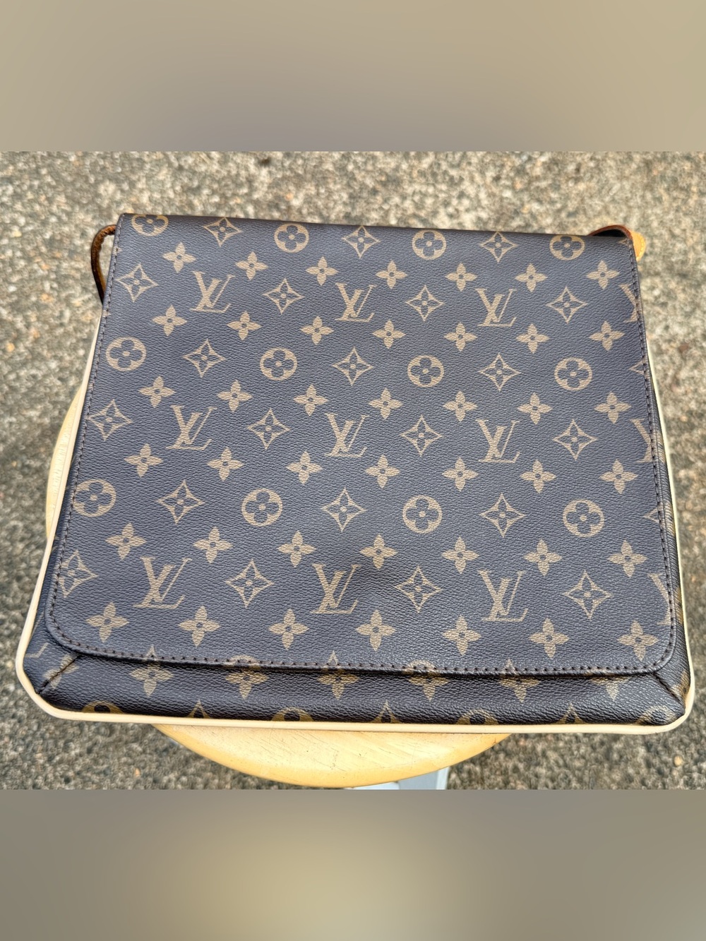 Louis Vuitton Brown Monogram Canvas Shoulder Bag